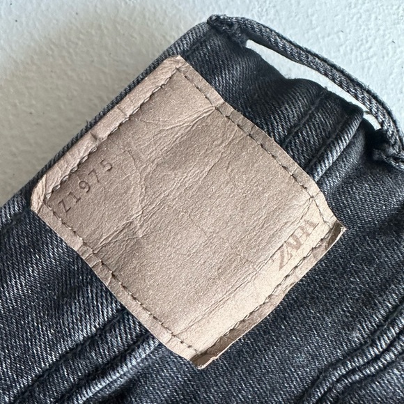 Zara Womens Jeans Mid Rise Skinny Stretch Slim Fit‎ Denim Charcoal Black Size 30 - Picture 15 of 16